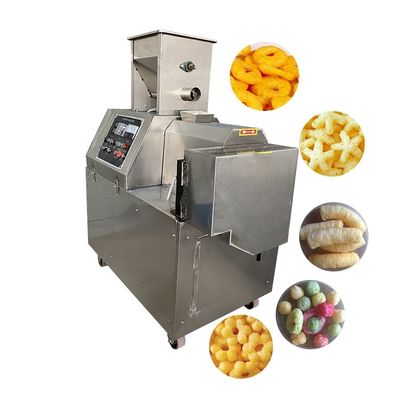 Маленький мини пуф картофель рис пшеница кукурузная мука шарики палочки чипсы закуска еда экструзия сыр пуф экструдер кукурузная машина